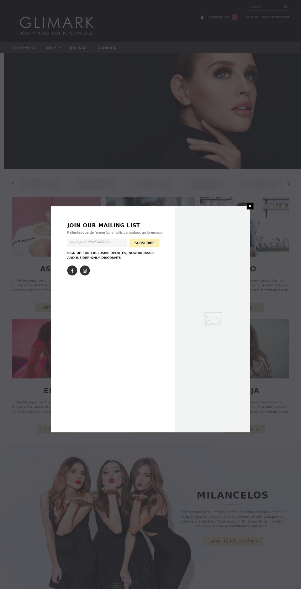 glimark.com shopify website screenshot
