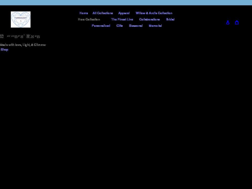 glimmerofstone.com shopify website screenshot