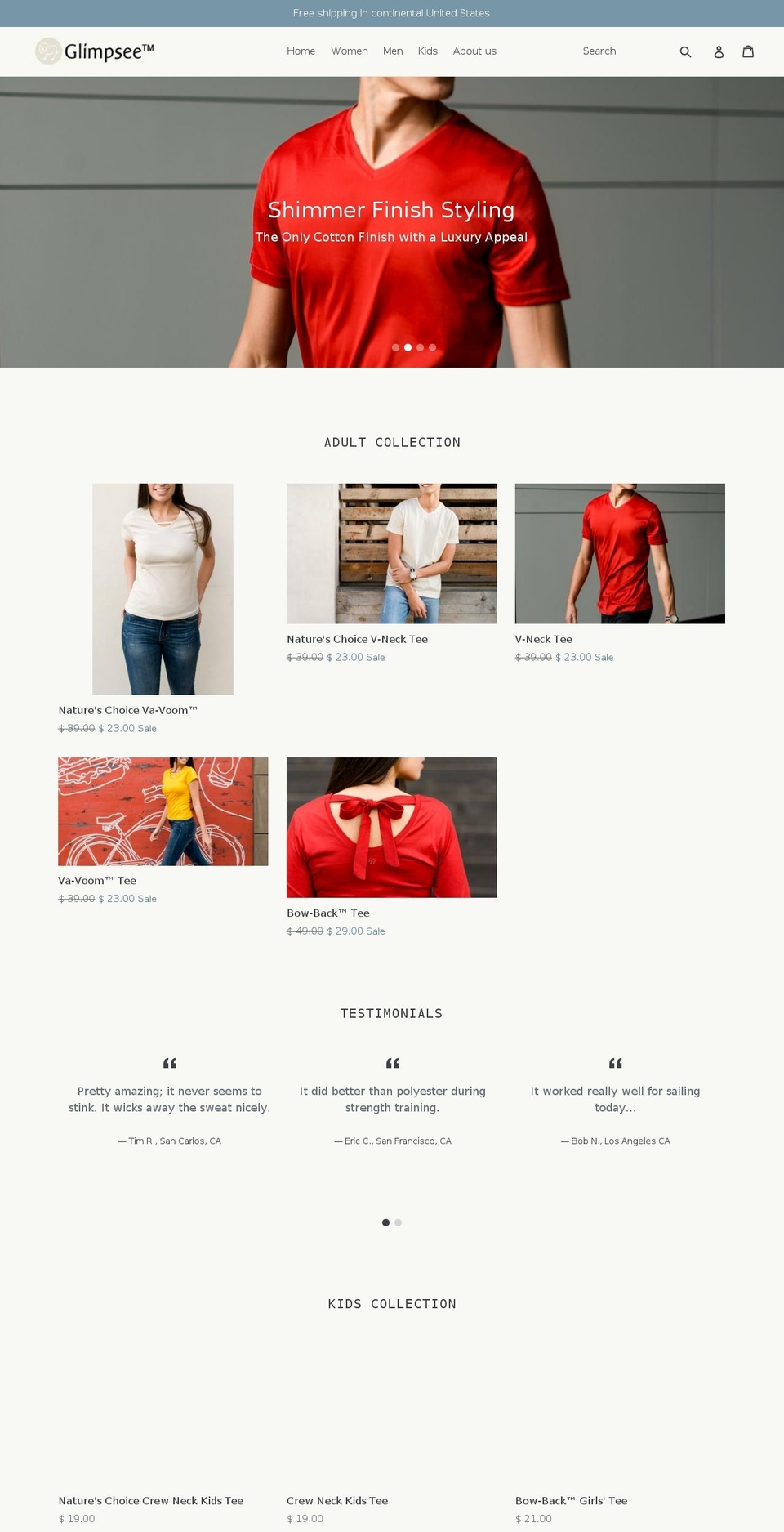 glimpsee.life shopify website screenshot