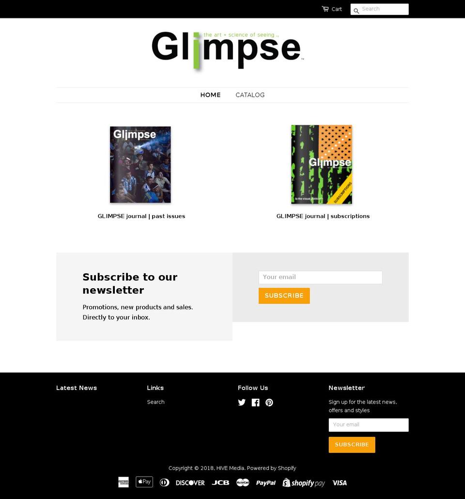 glimpsejournal.org shopify website screenshot