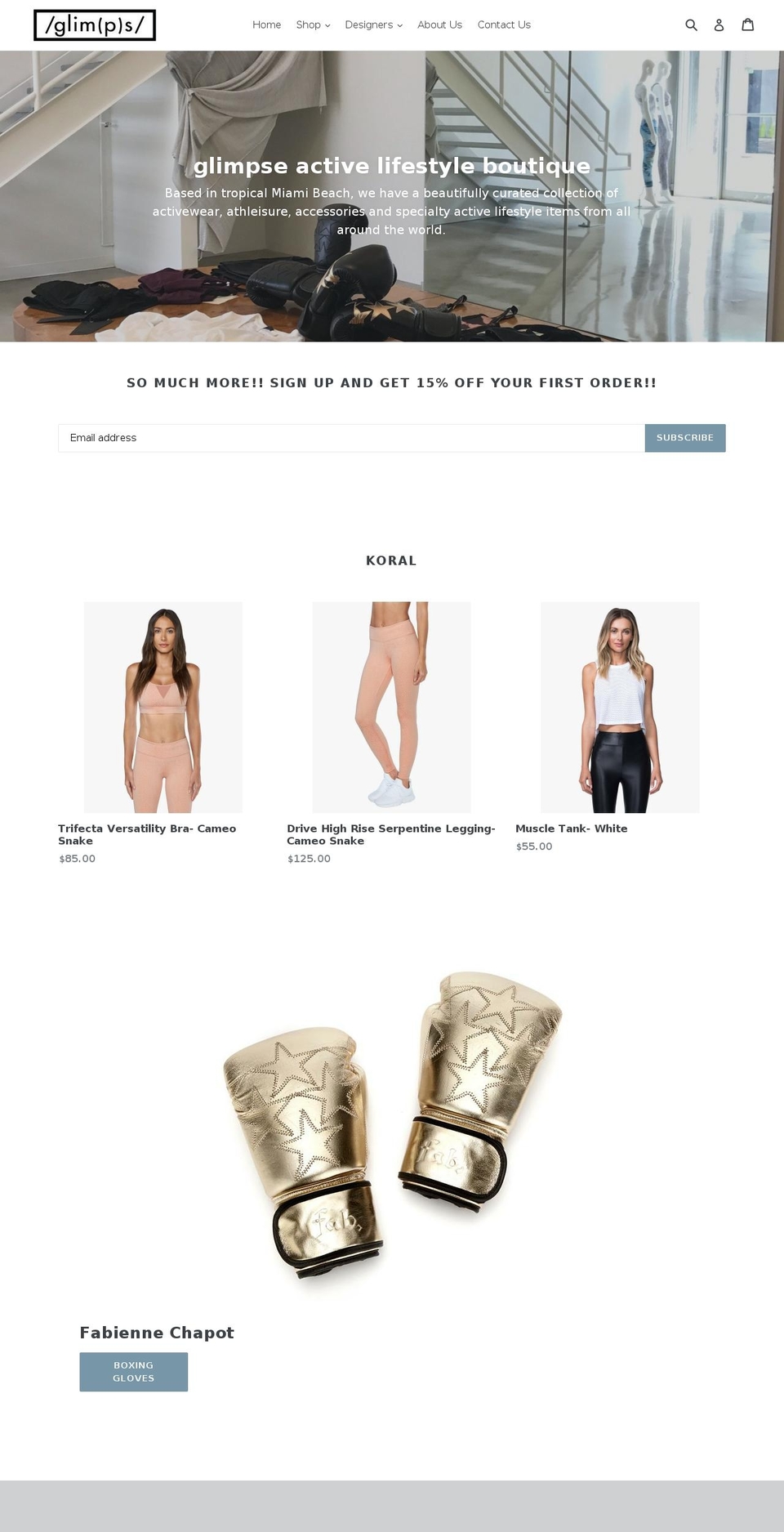 glimpsemiami.com — Shopify storefront screenshot