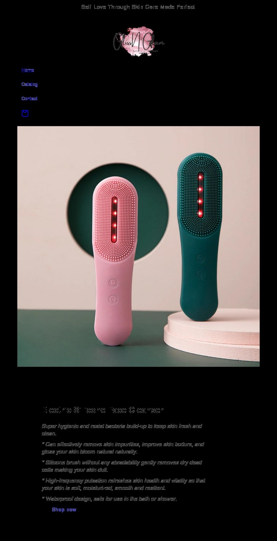 glissnglam.com shopify website screenshot