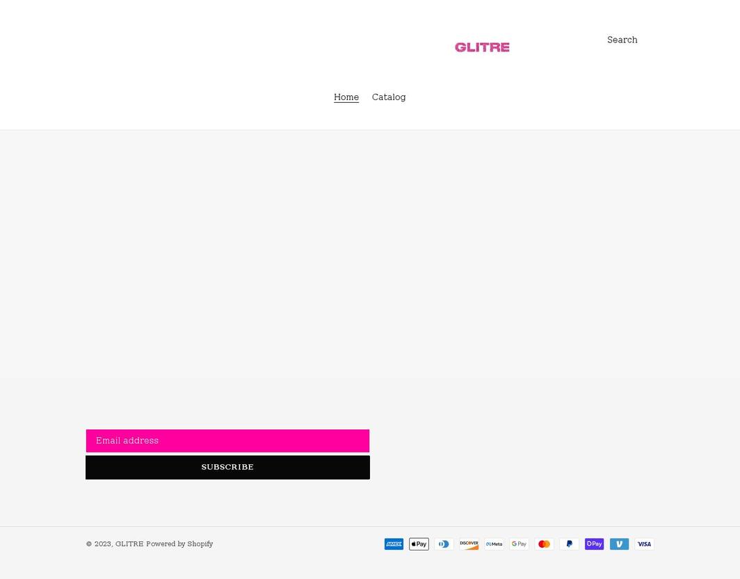 glitre.store shopify website screenshot