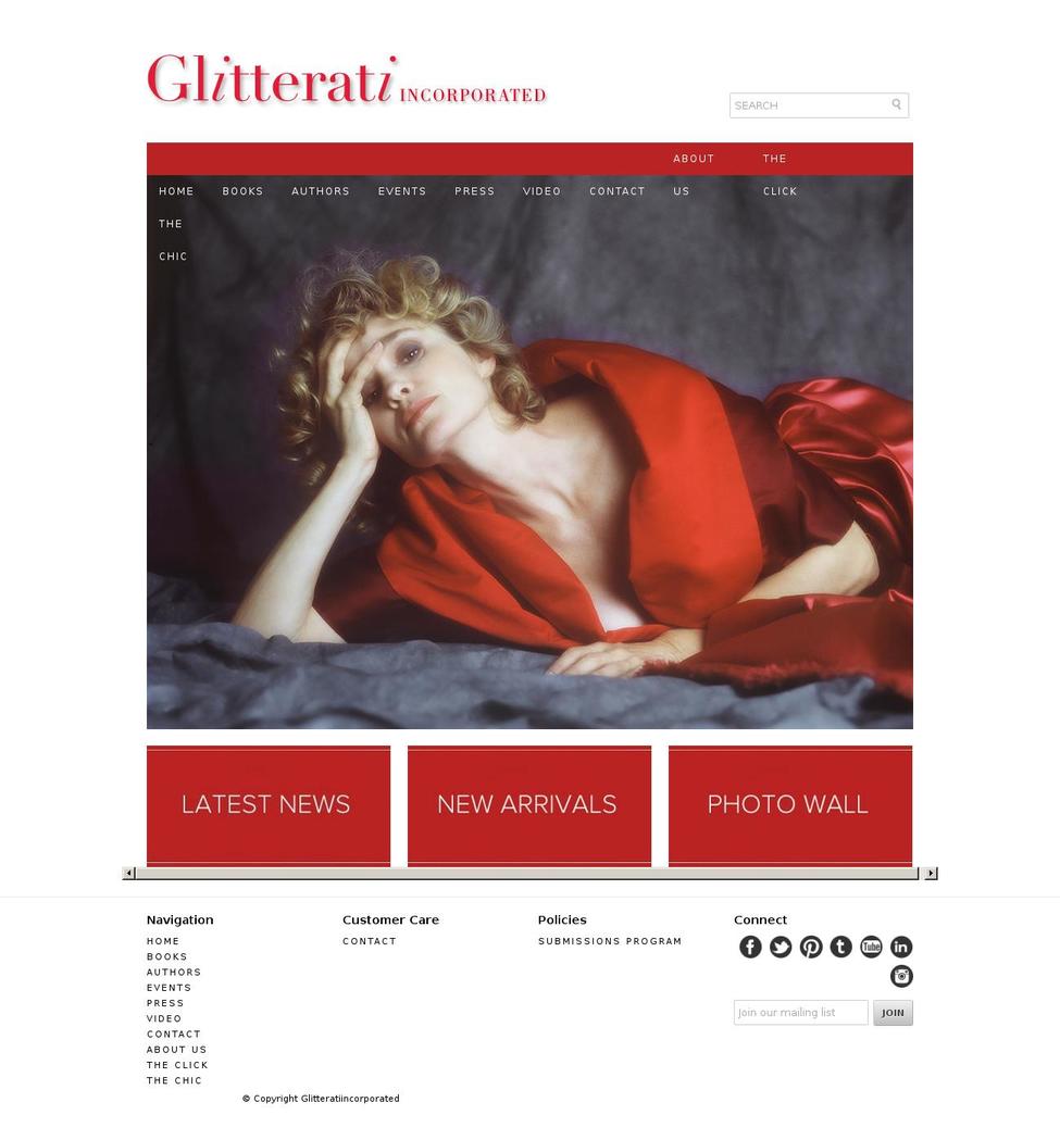 glitteratiincorporated.com shopify website screenshot