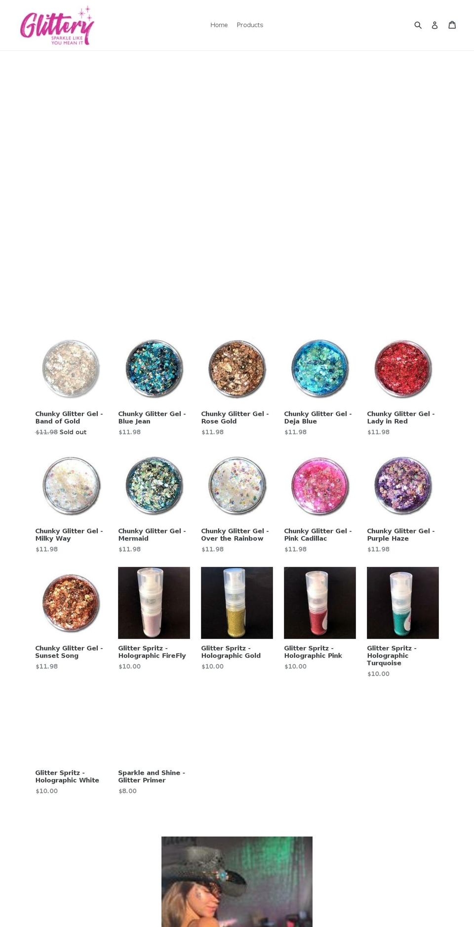glitteratthefair.com — Shopify storefront screenshot