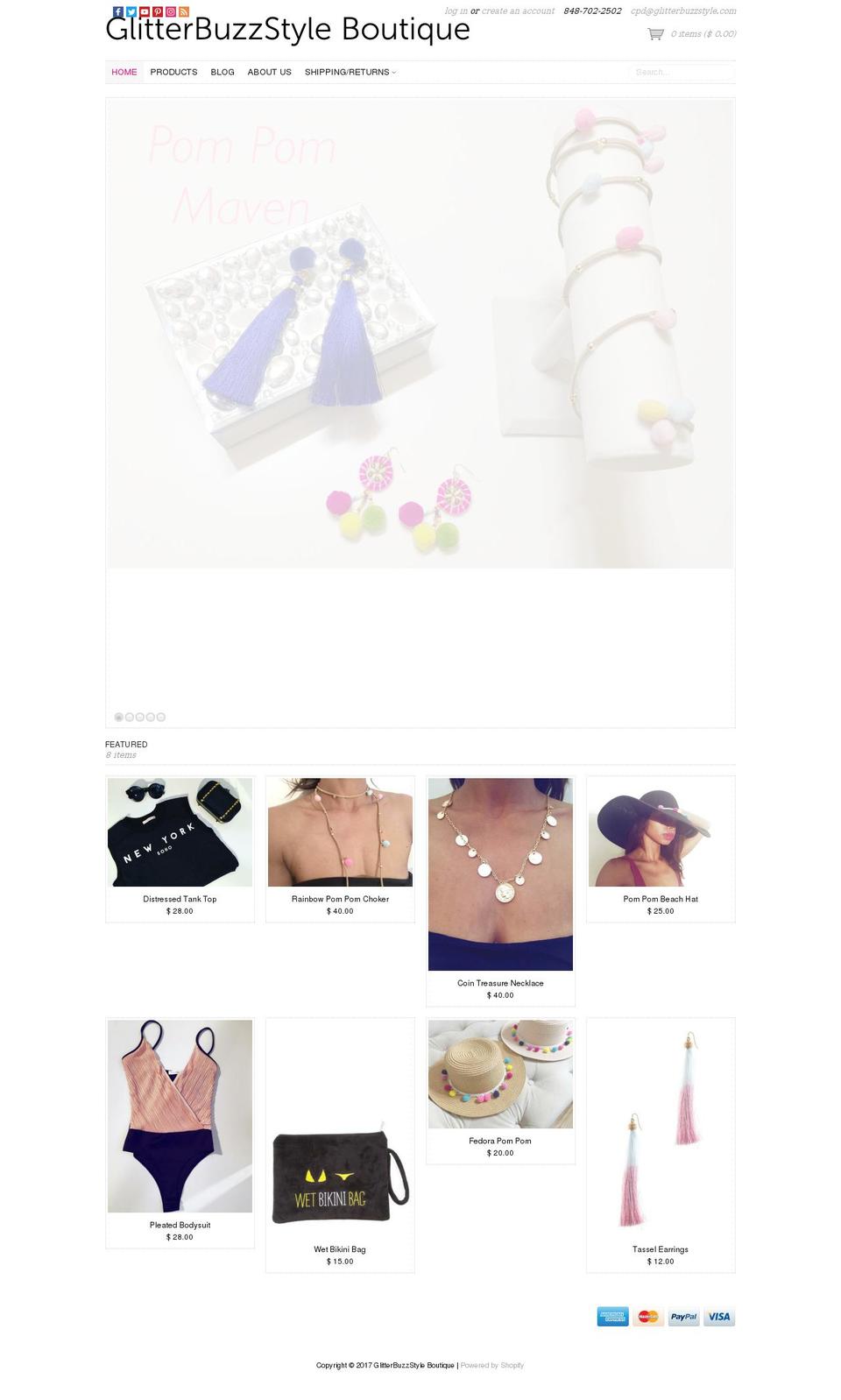 Couture Shopify theme site example glitterbuzzstyleboutique.com