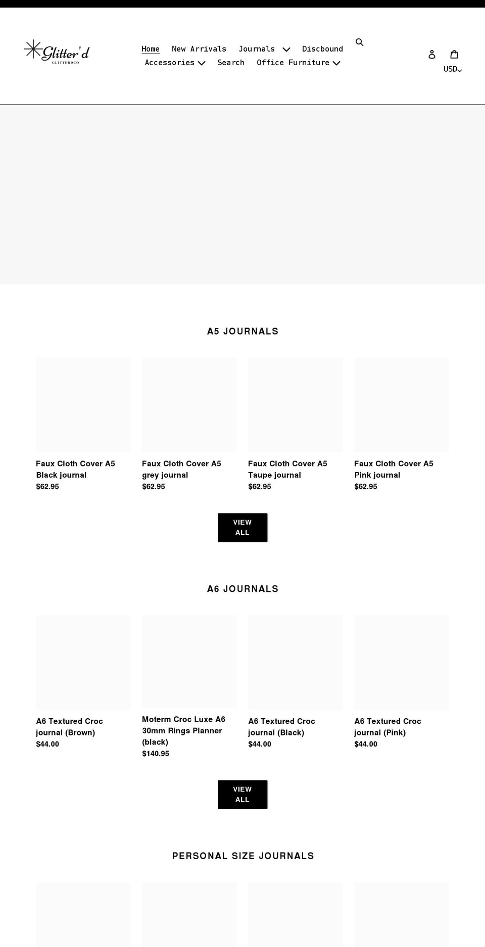 glitterdco.com shopify website screenshot