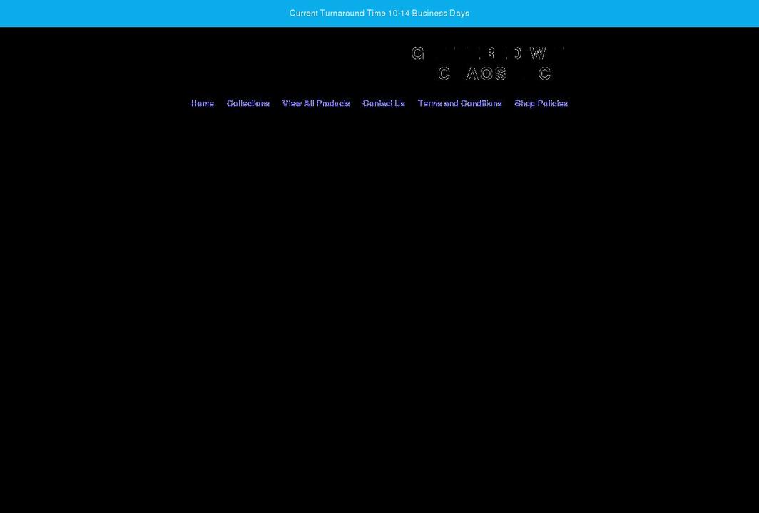 glitteredwithchaos.com shopify website screenshot