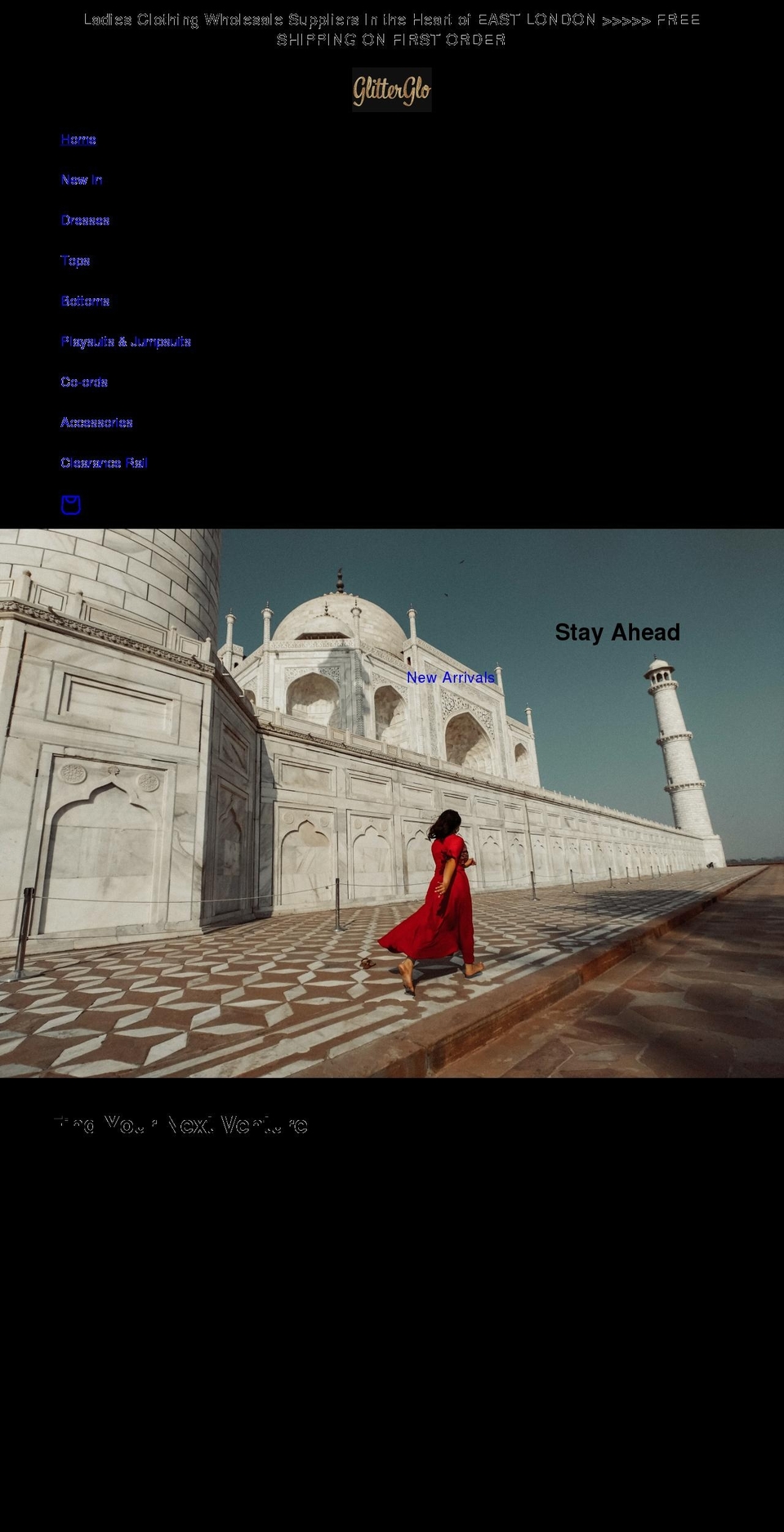 glitterglo.co.uk shopify website screenshot