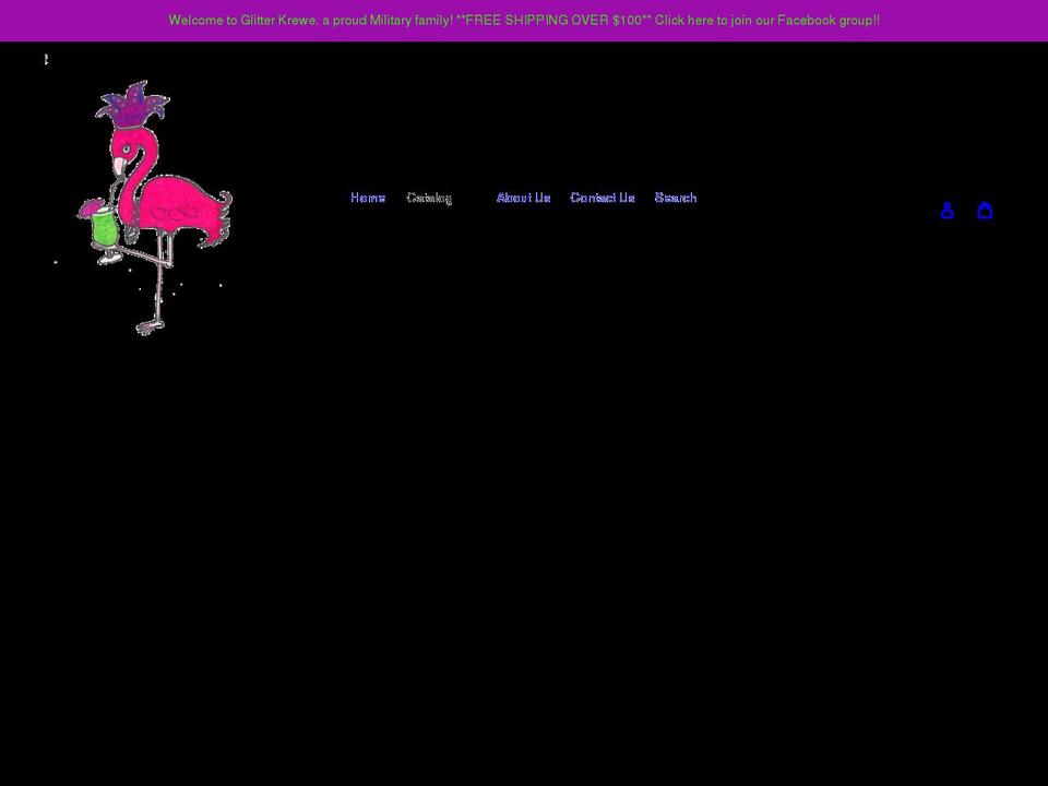 glitterkrewe.com shopify website screenshot