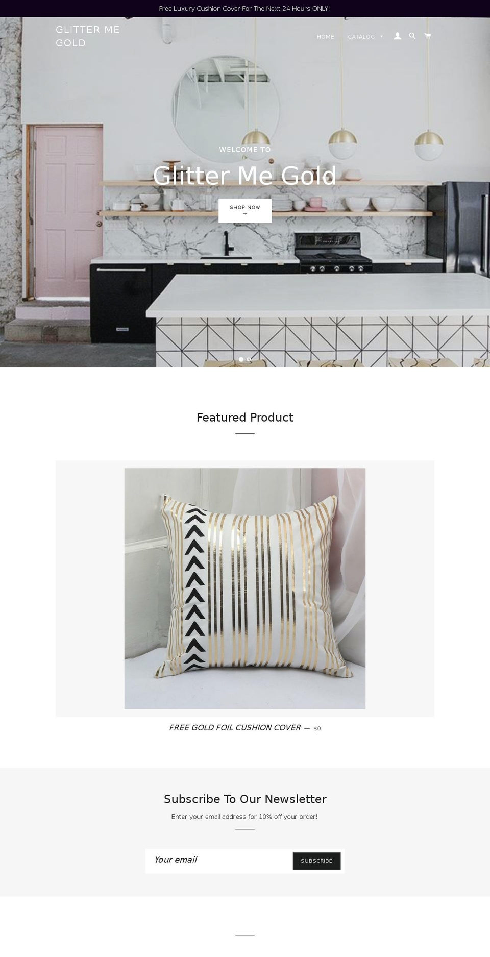 glittermegold.com — Shopify storefront screenshot