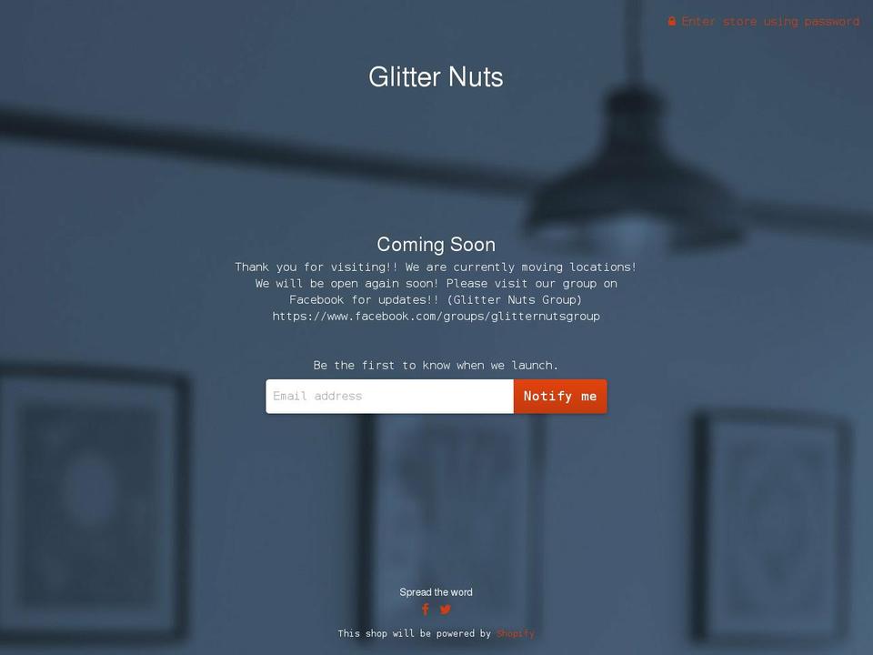 glitternutsturners.com shopify website screenshot