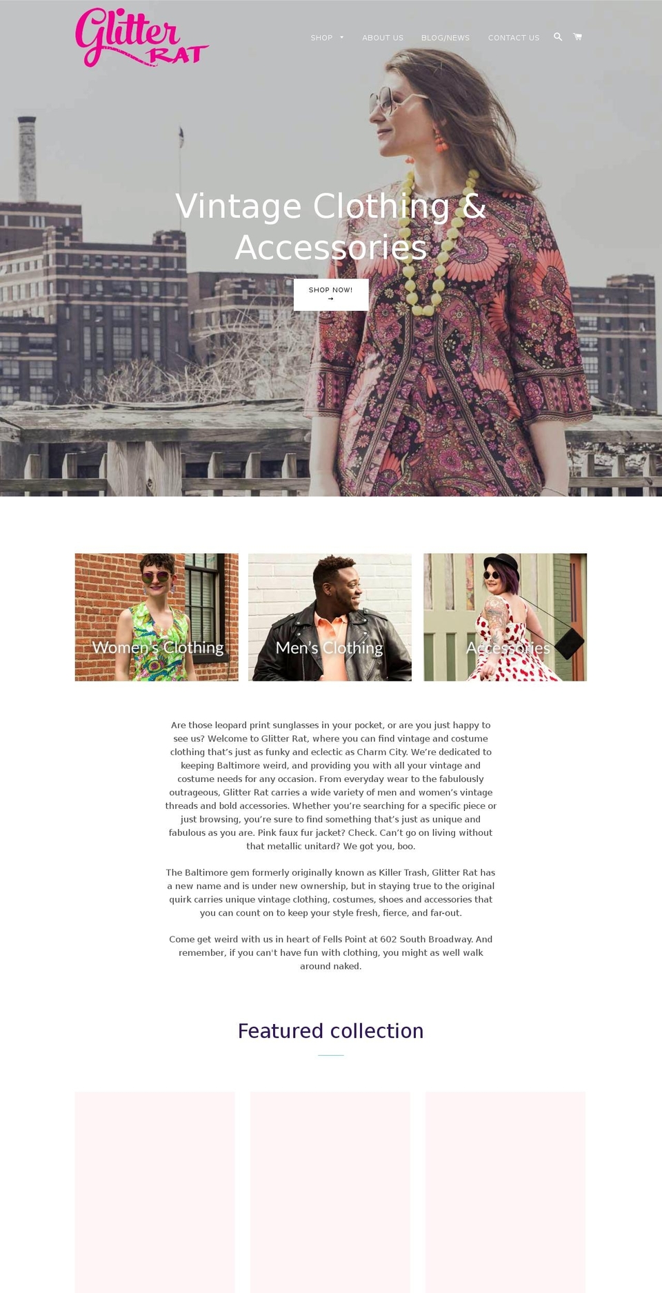 glitterrat.com — Shopify storefront screenshot