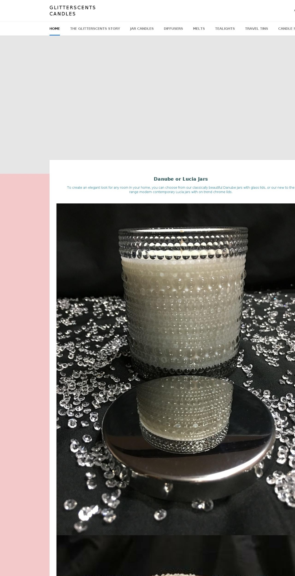 glitterscentscandles.com shopify website screenshot