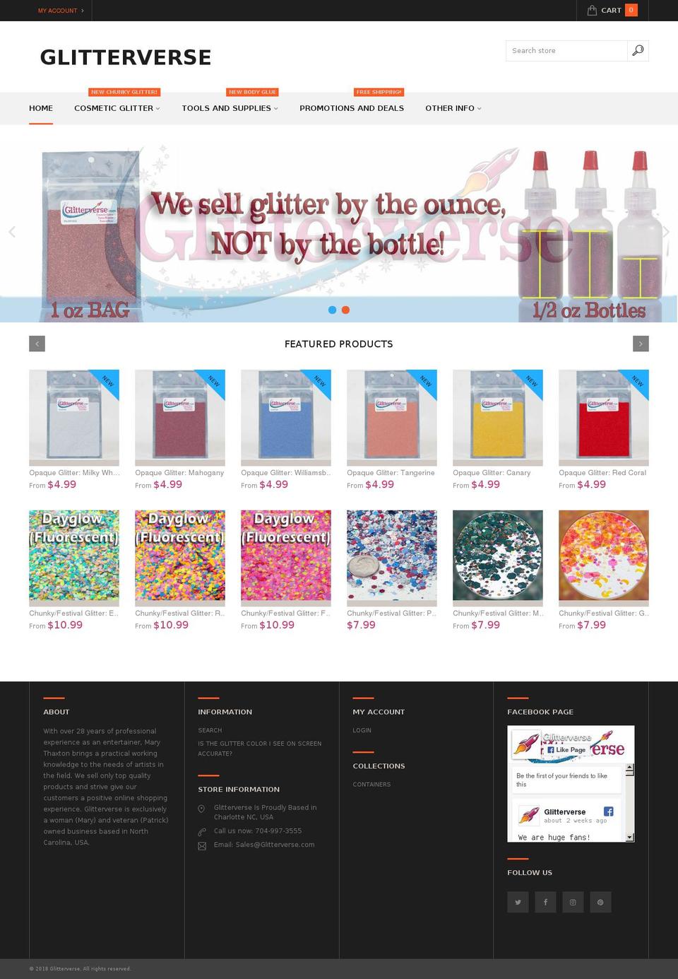 Theme271 Shopify theme site example glittertatoo.com