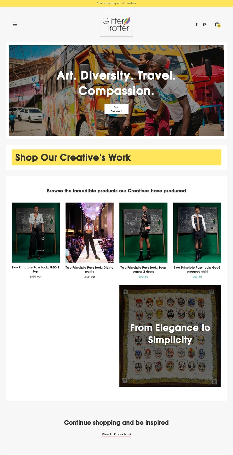 glittertrotter.com shopify website screenshot