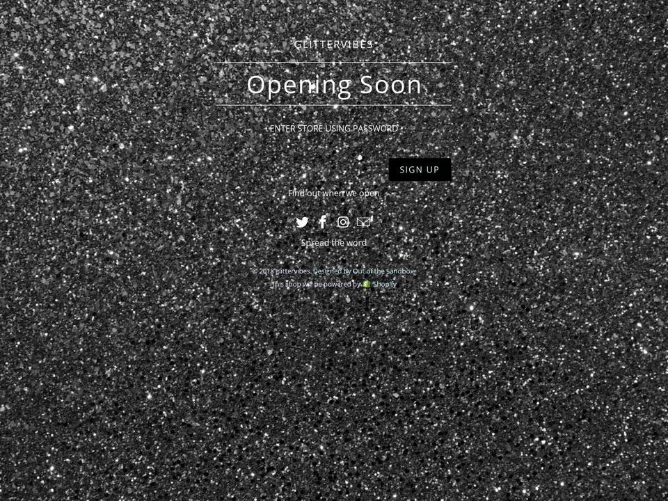glittervibes.com — Shopify storefront screenshot