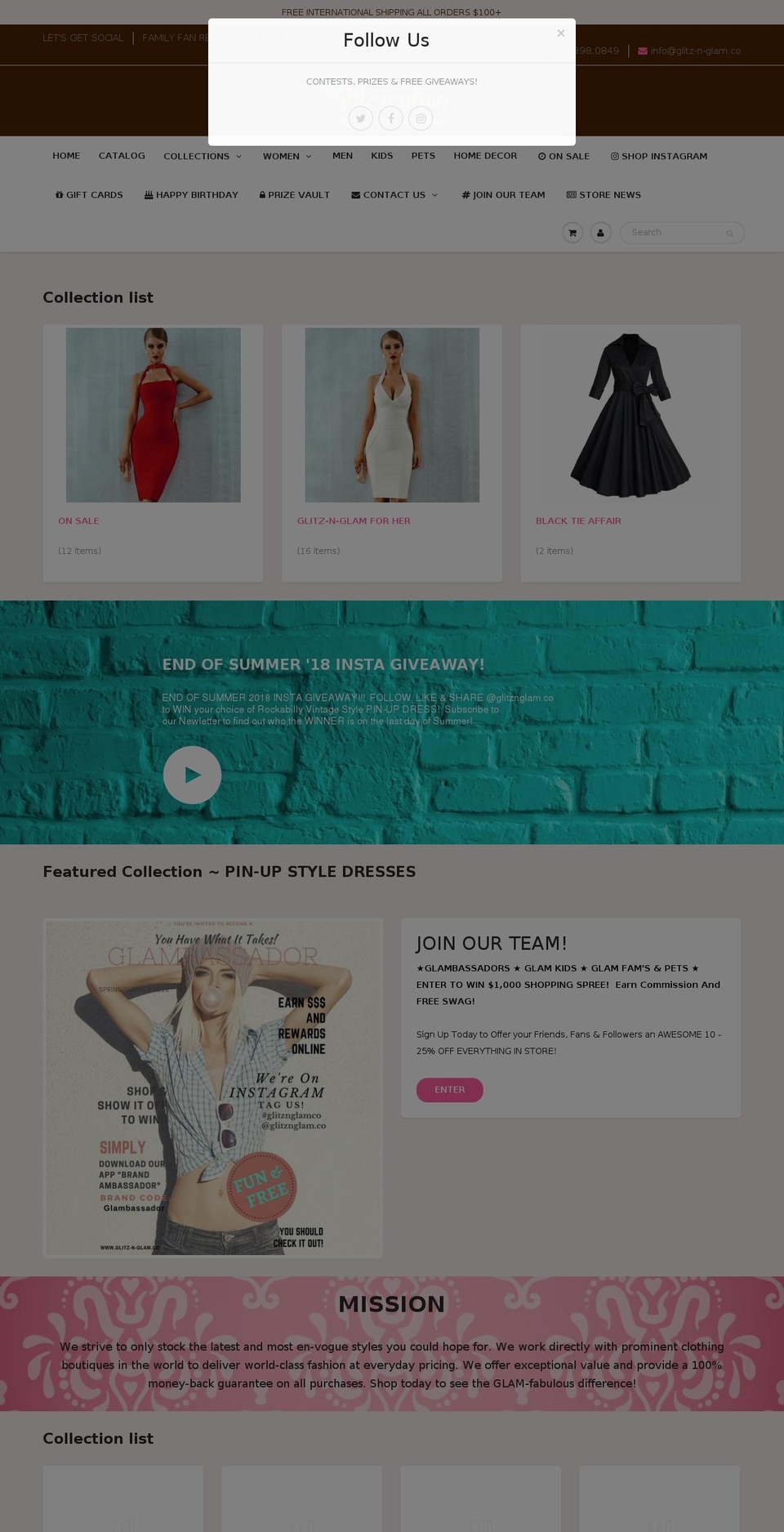 glitz-n-glam.com — Shopify storefront screenshot
