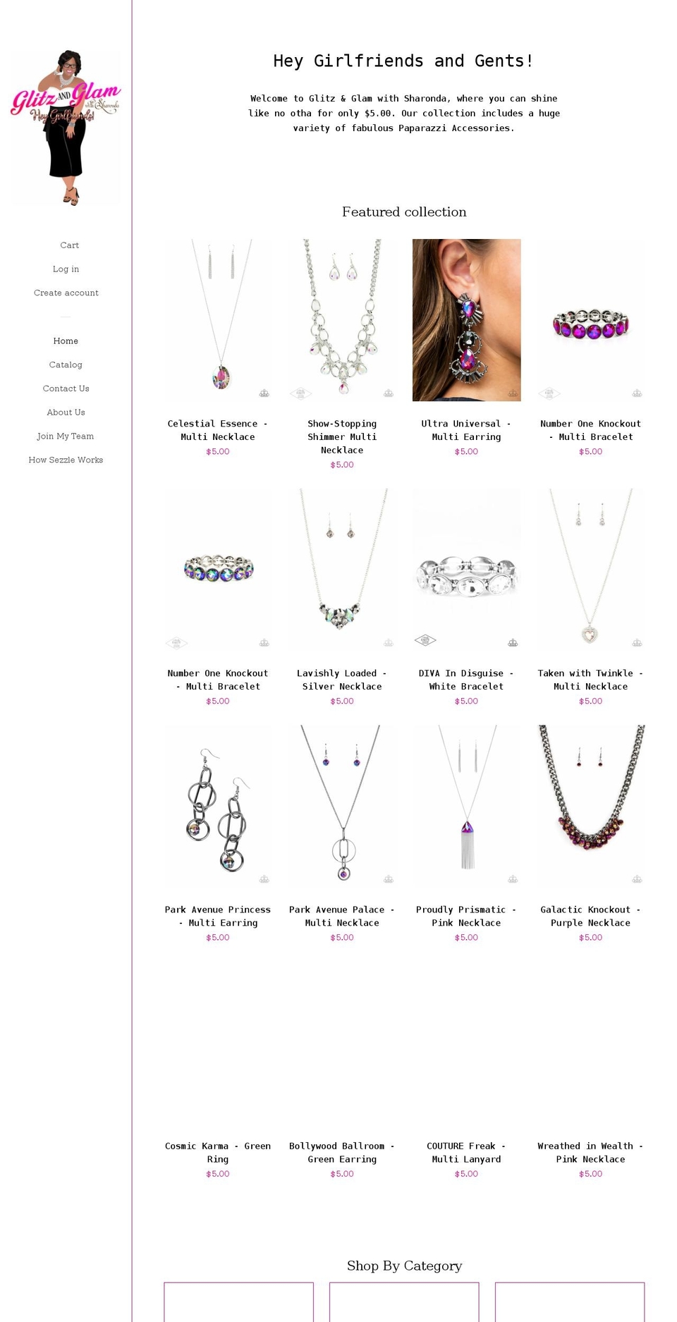 Pop with Installments message Shopify theme site example glitzandglamwithsharonda.com