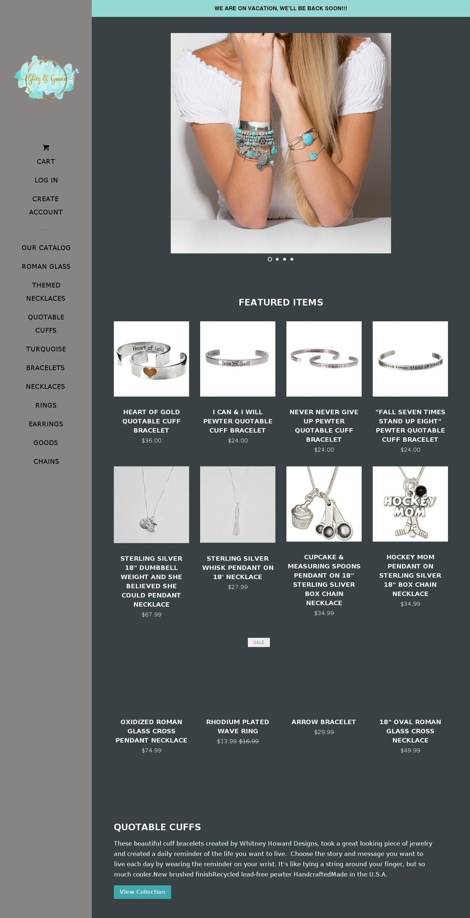 glitzandgoods.com — Shopify storefront screenshot