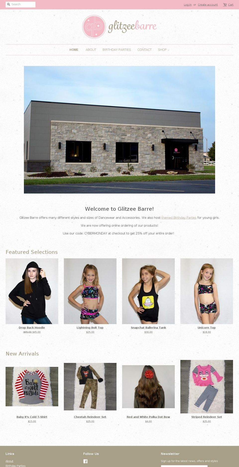 glitzeebarre.com — Shopify storefront screenshot