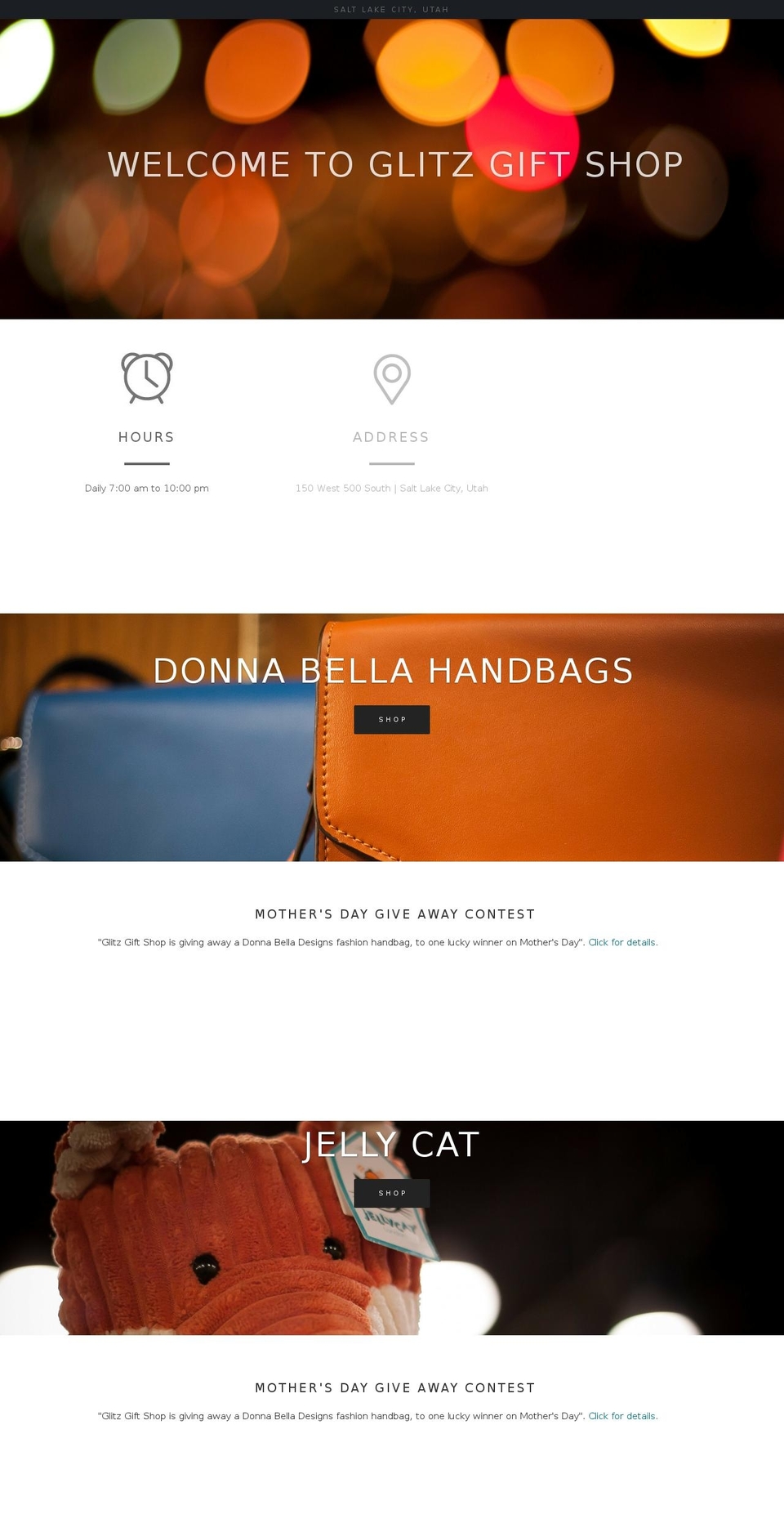 glitzgiftshop.com shopify website screenshot