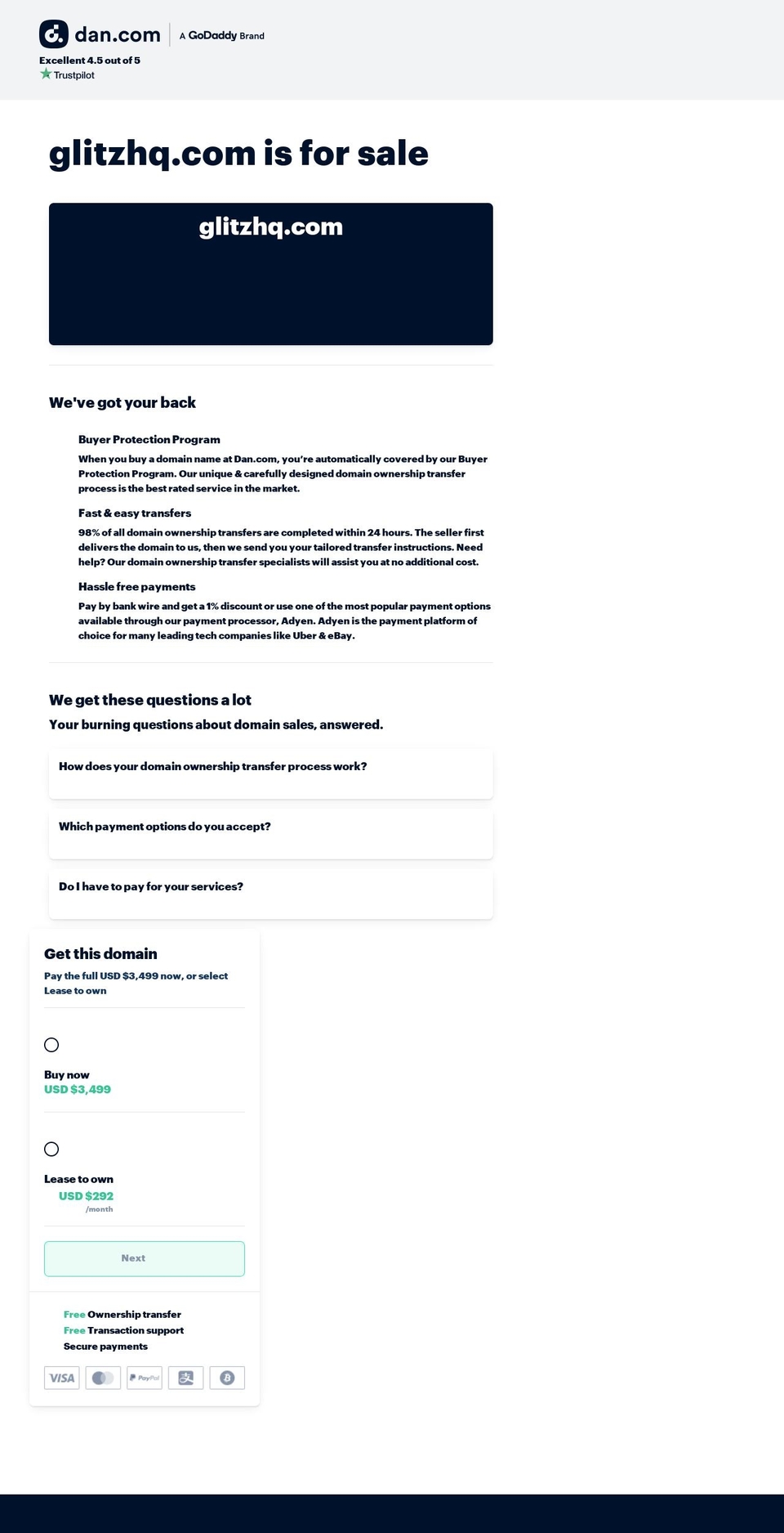 glitzhq.com — Shopify storefront screenshot