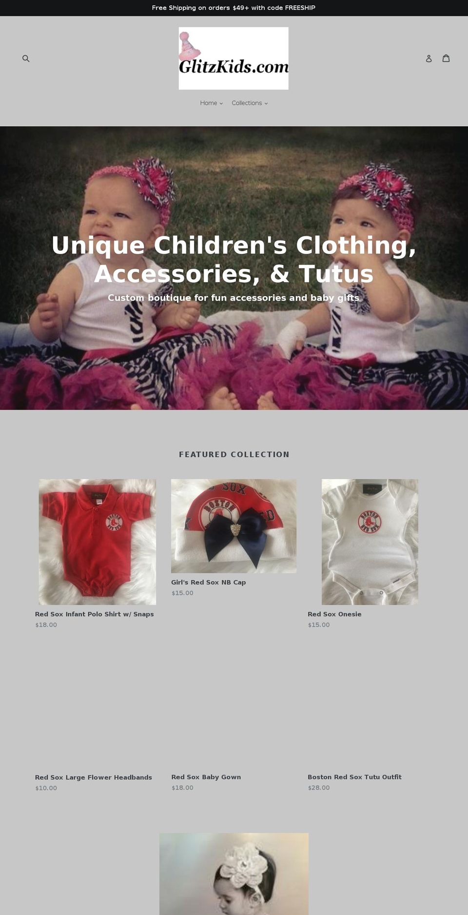 glitzkids.com shopify website screenshot