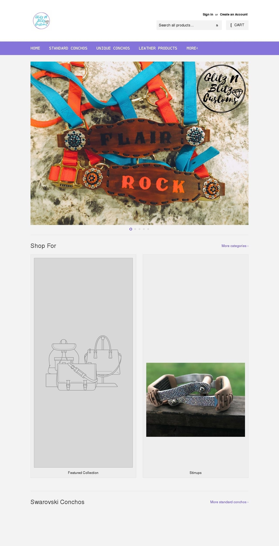 glitznblitzcustoms.com — Shopify storefront screenshot