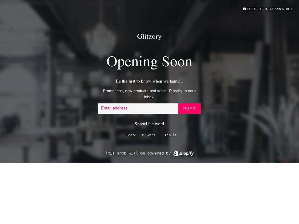 glitzory.com shopify website screenshot