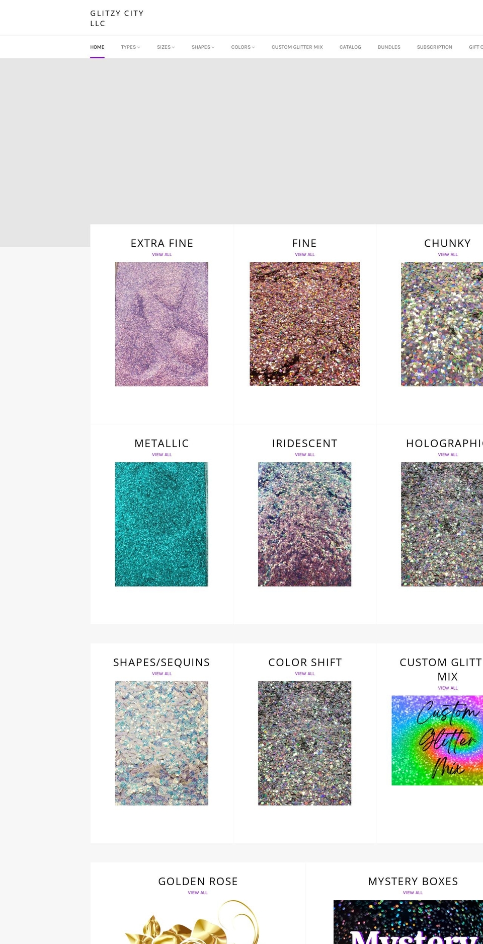 glitzycityllc.com — Shopify storefront screenshot