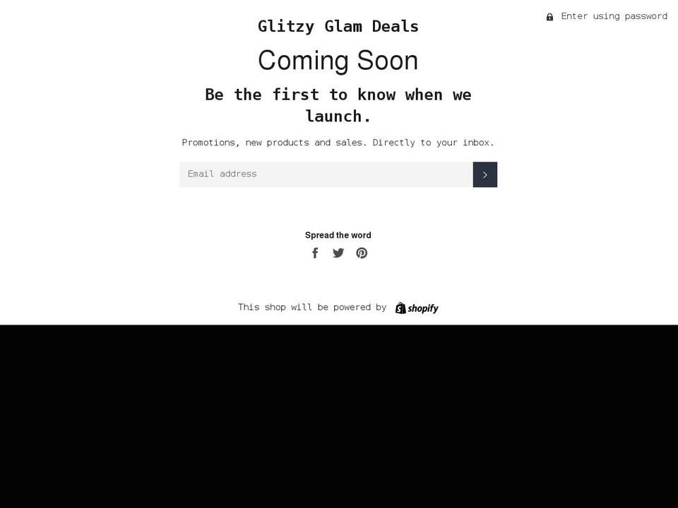 Jewelry premier theme Shopify theme site example glitzyglamshop.com