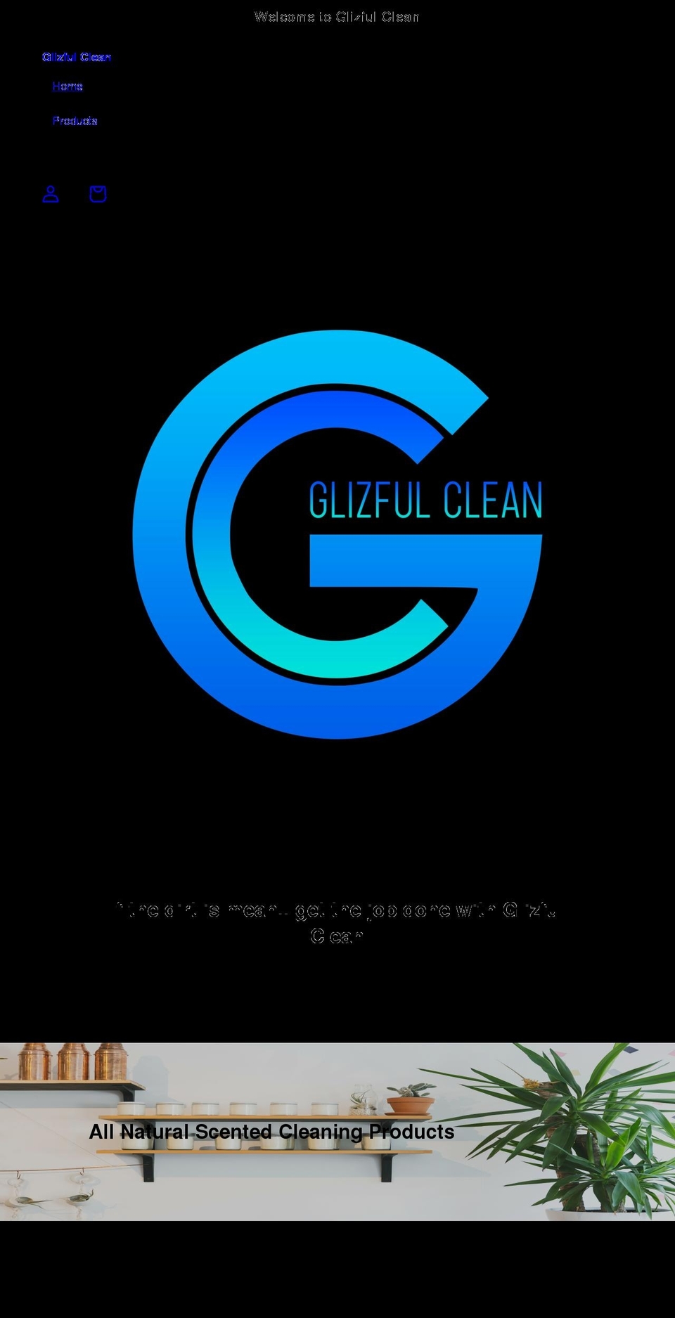 glizfulclean.com shopify website screenshot