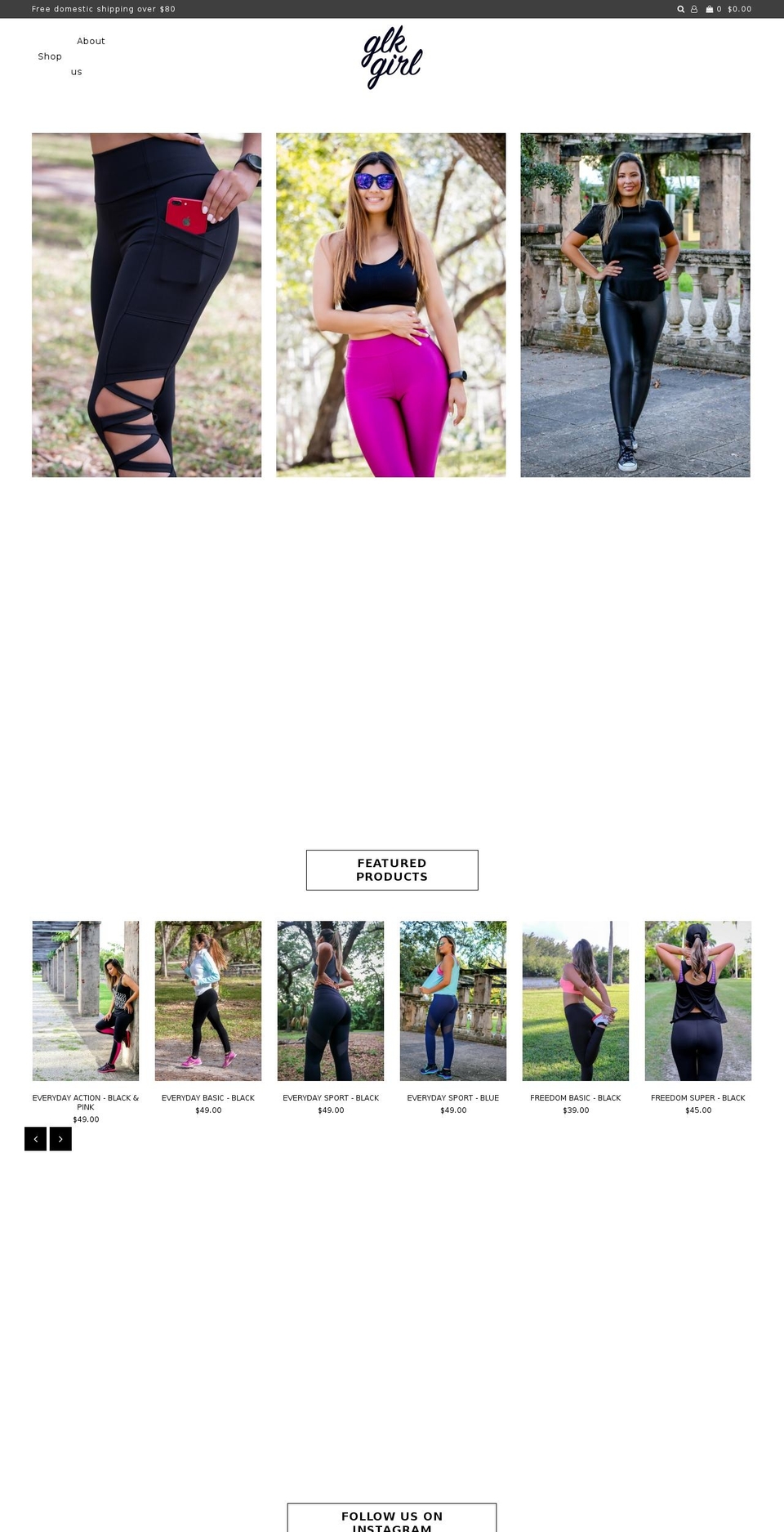 glkgirl.com — Shopify storefront screenshot