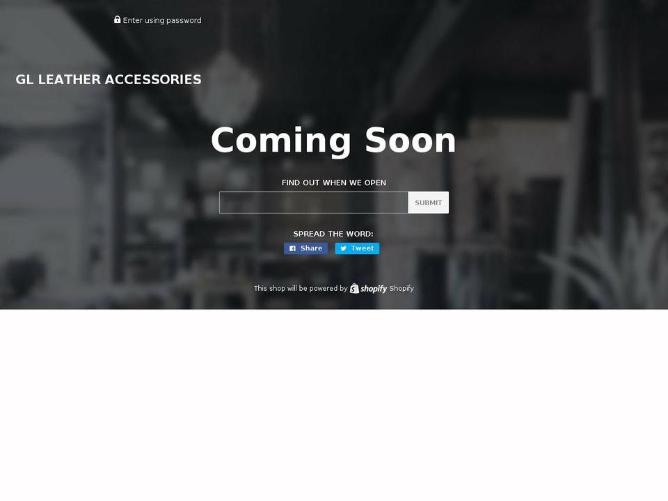 glleatheraccessories.com shopify website screenshot