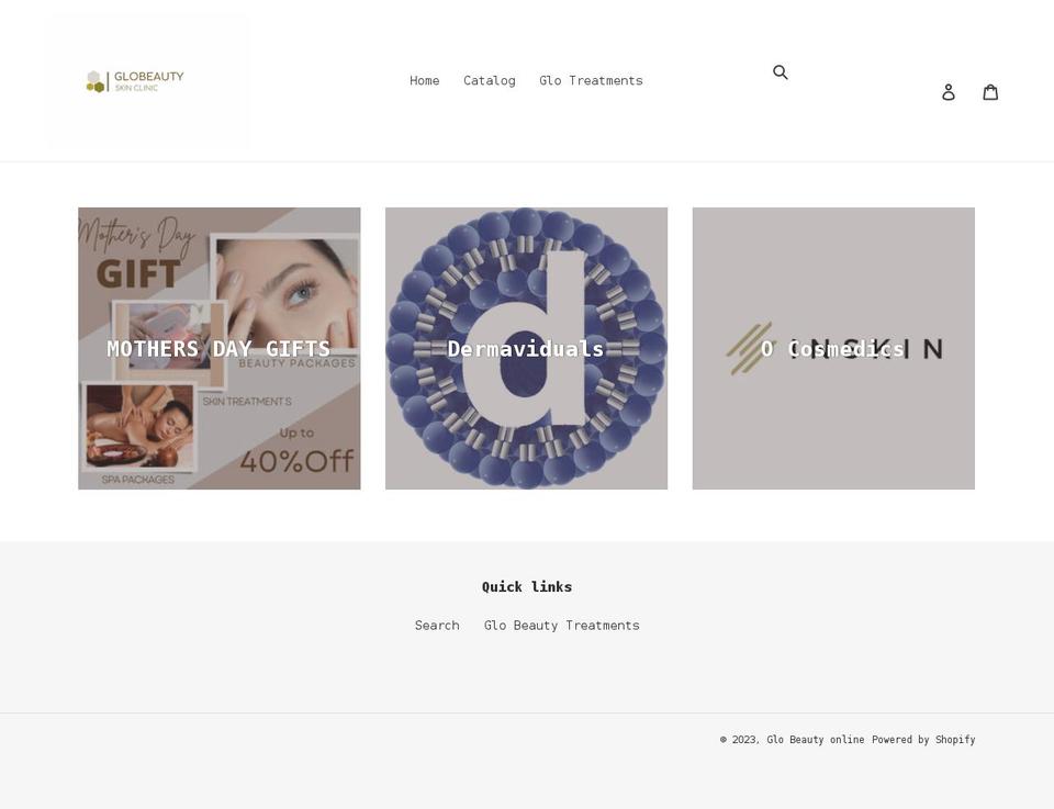 glo-beauty-online.myshopify.com shopify website screenshot