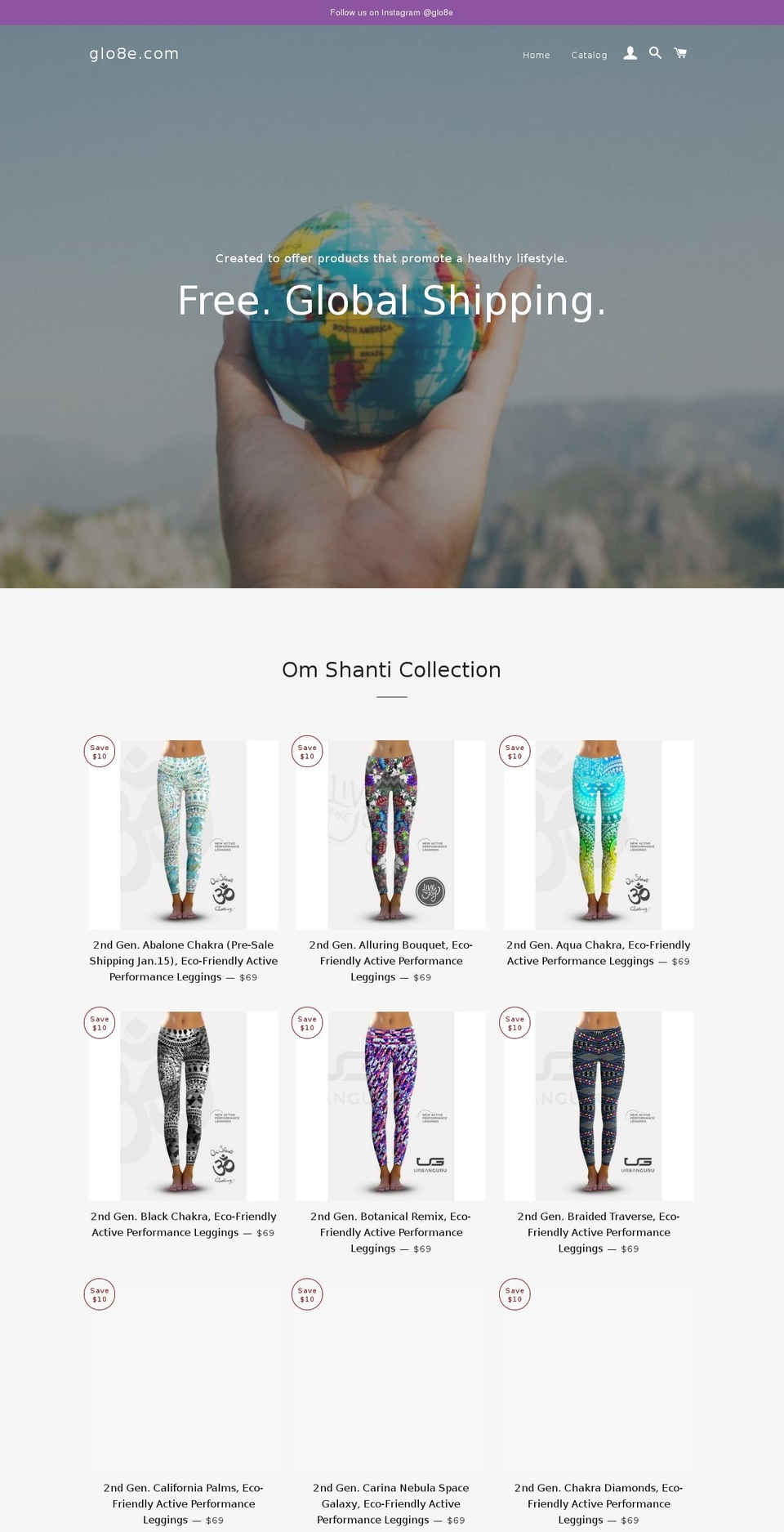 glo8e.com — Shopify storefront screenshot