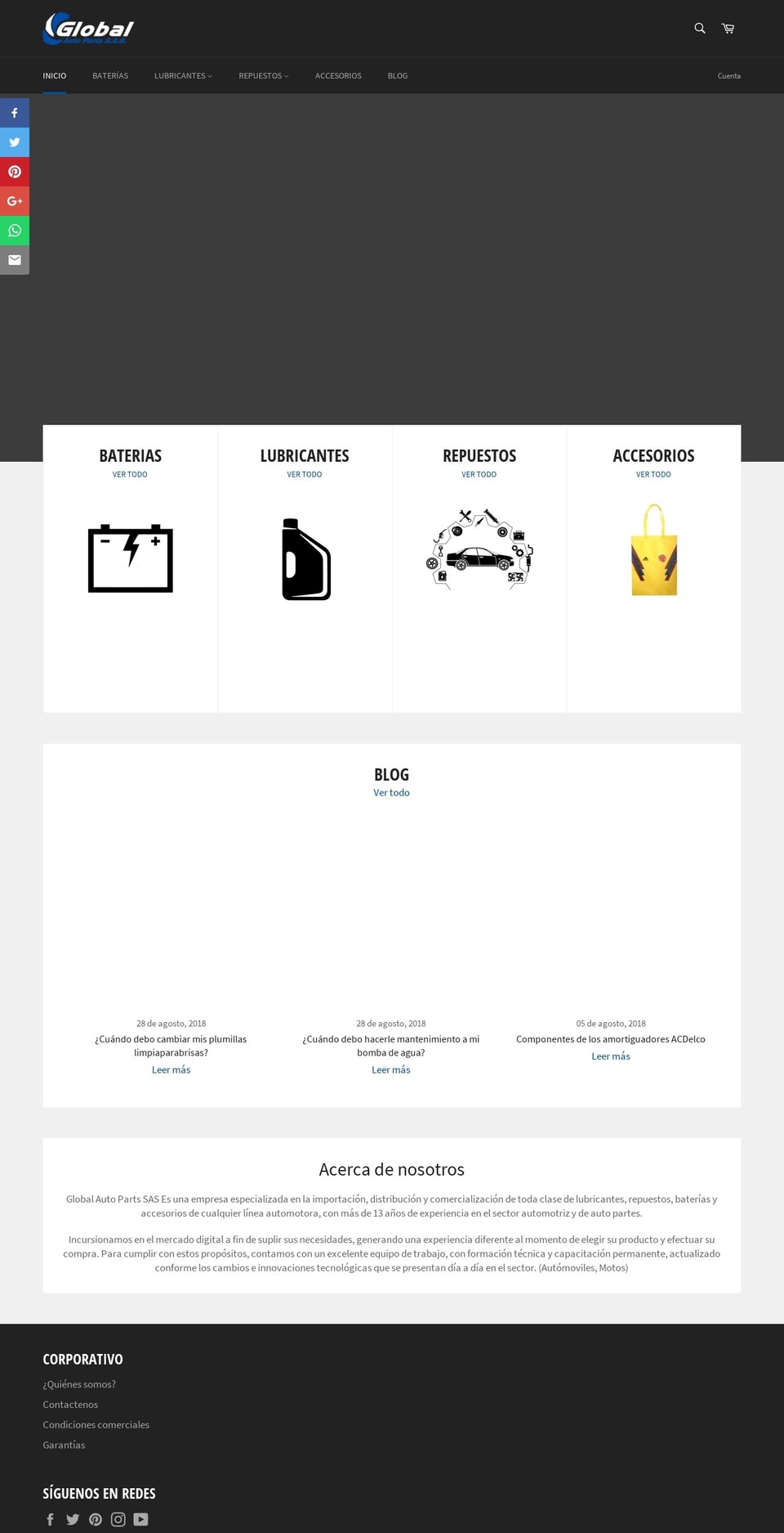 global-autoparts.com — Shopify storefront screenshot