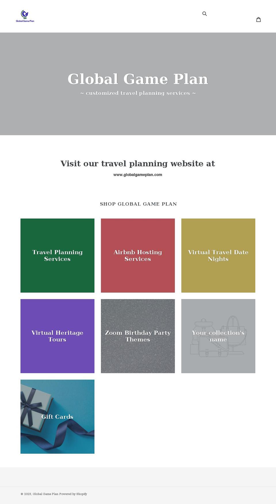 global-game-plan.myshopify.com shopify website screenshot