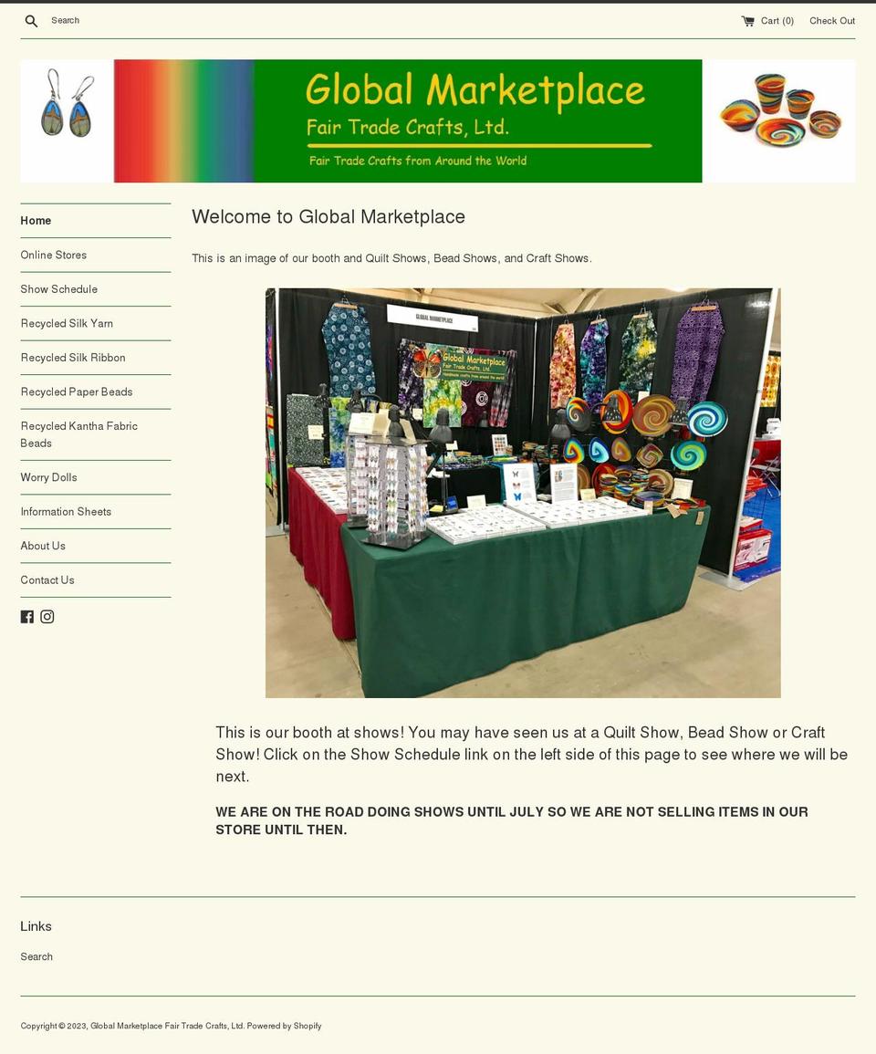 global-marketplace-fair-trade-crafts-ltd.myshopify.com shopify website screenshot