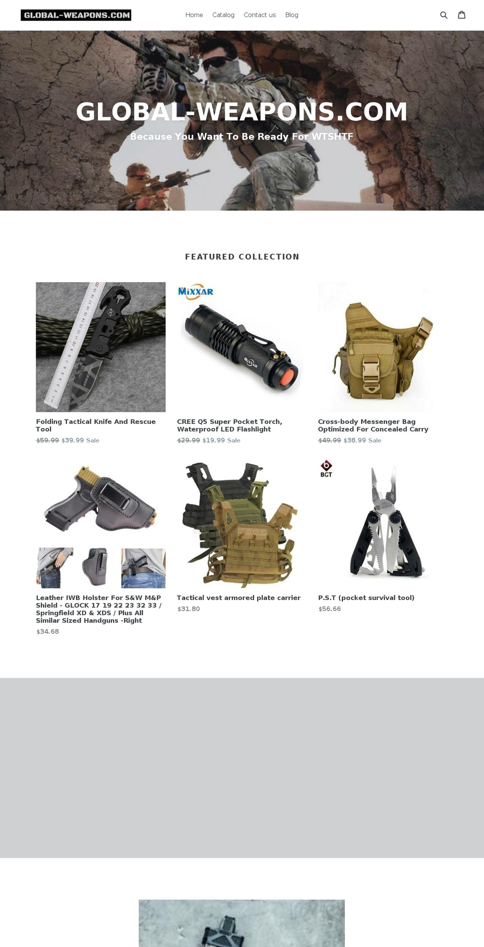 global-weapons.com — Shopify storefront screenshot