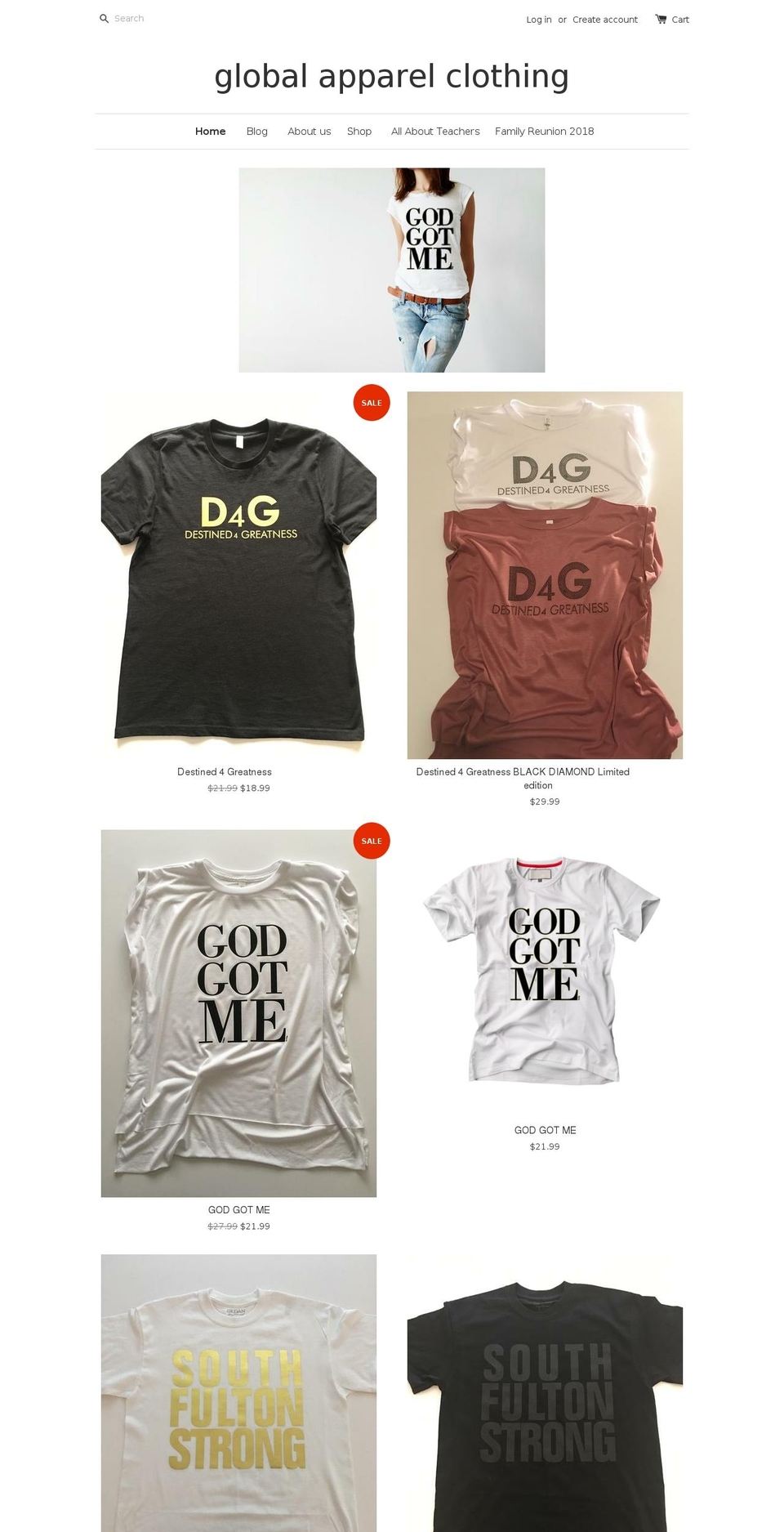globalapparelclothing.com — Shopify storefront screenshot