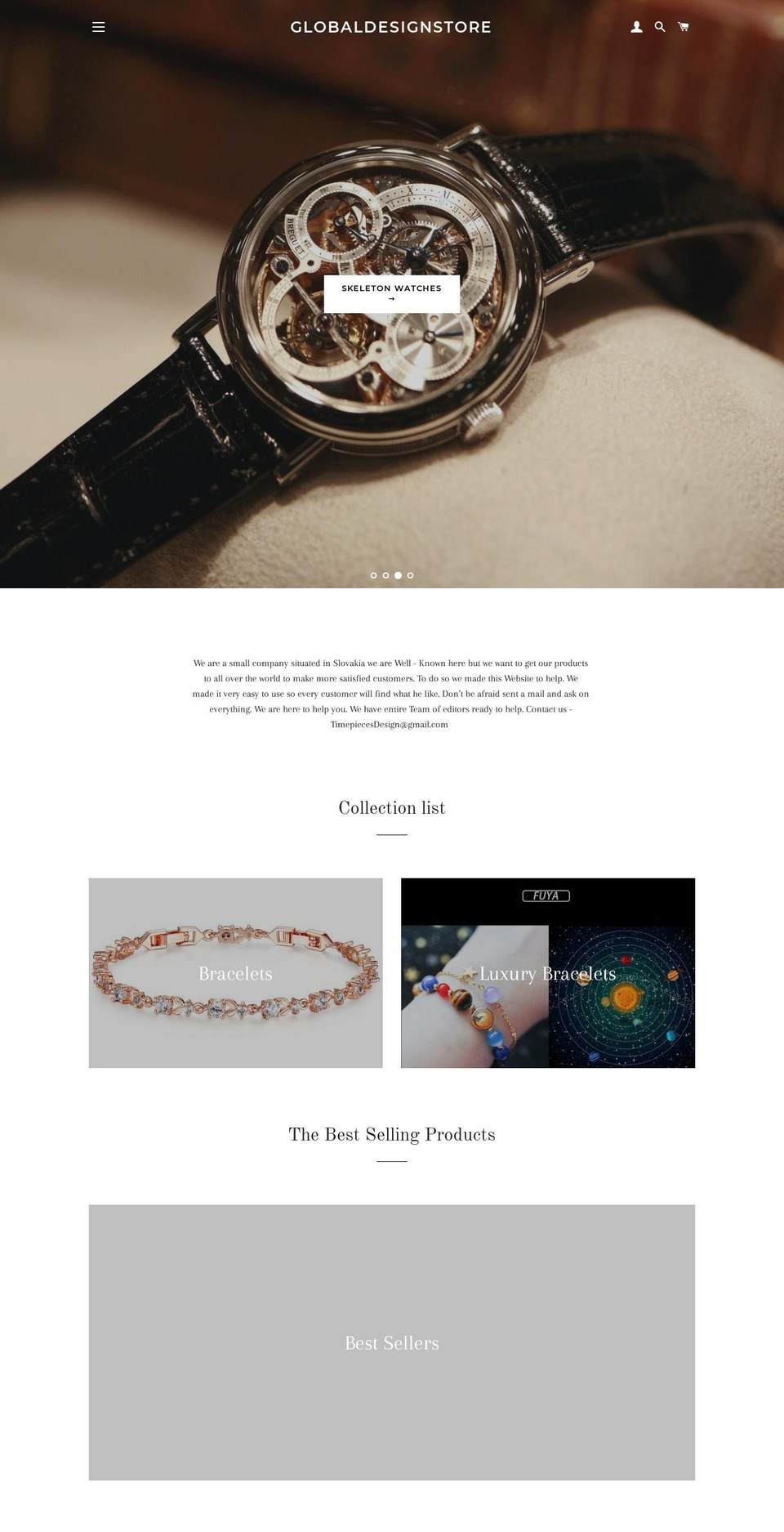 globaldesignstore.com — Shopify storefront screenshot