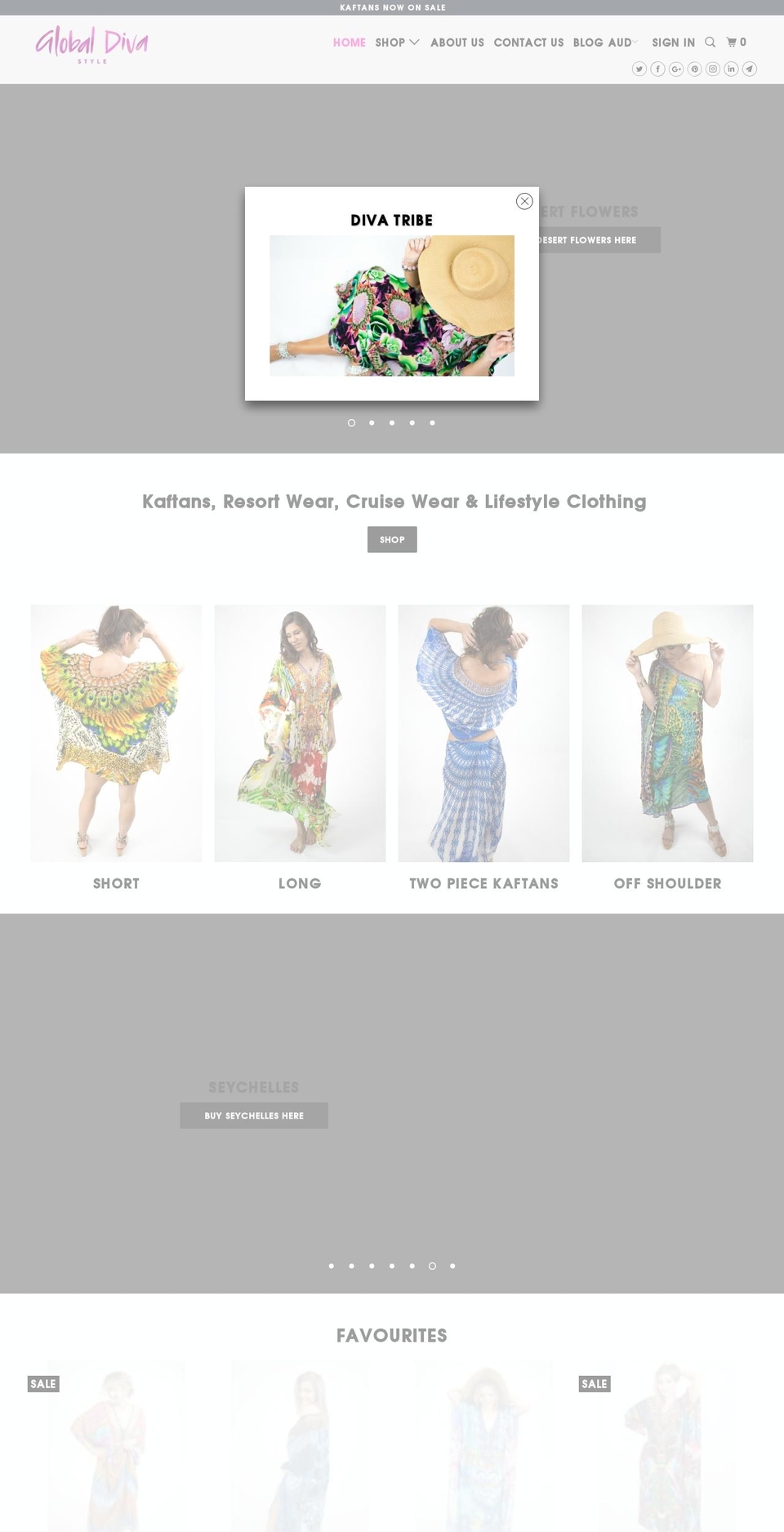 globaldivastyle.com — Shopify storefront screenshot