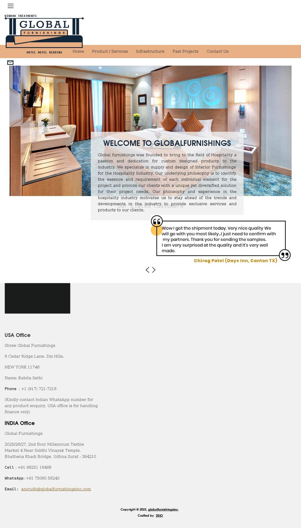 globalfurnishingsinc.com shopify website screenshot