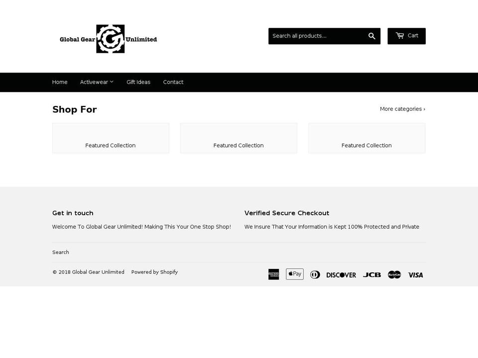 globalgearunlimited.com — Shopify storefront screenshot