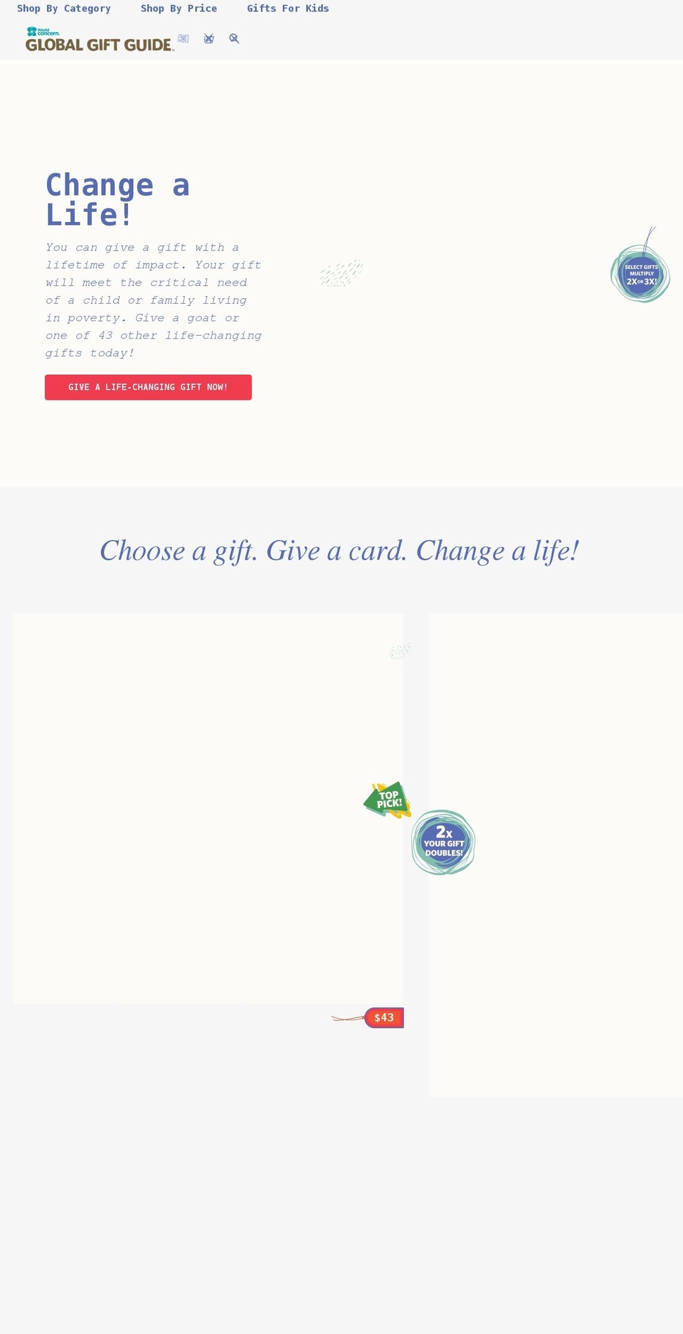globalgiftguide.org shopify website screenshot