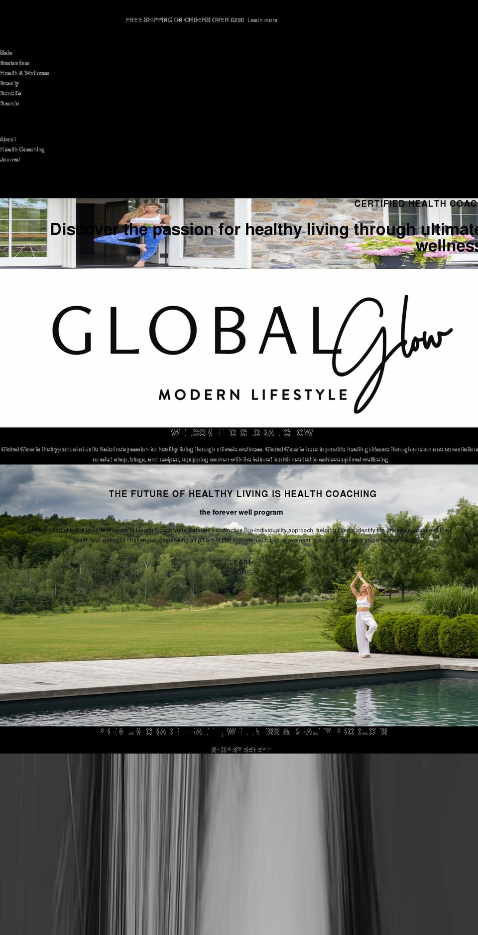 globalglow.com shopify website screenshot
