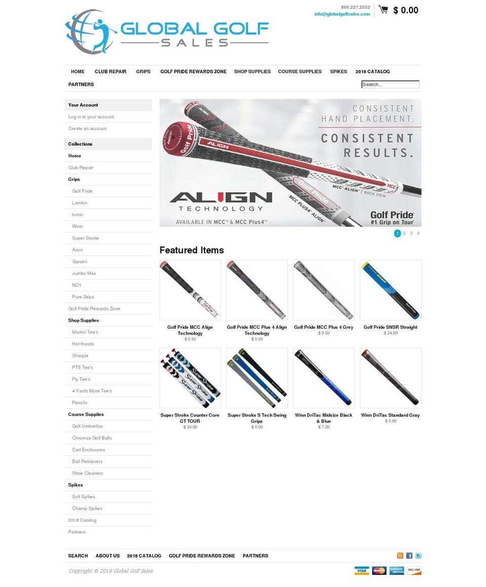 globalgolfsales.net shopify website screenshot