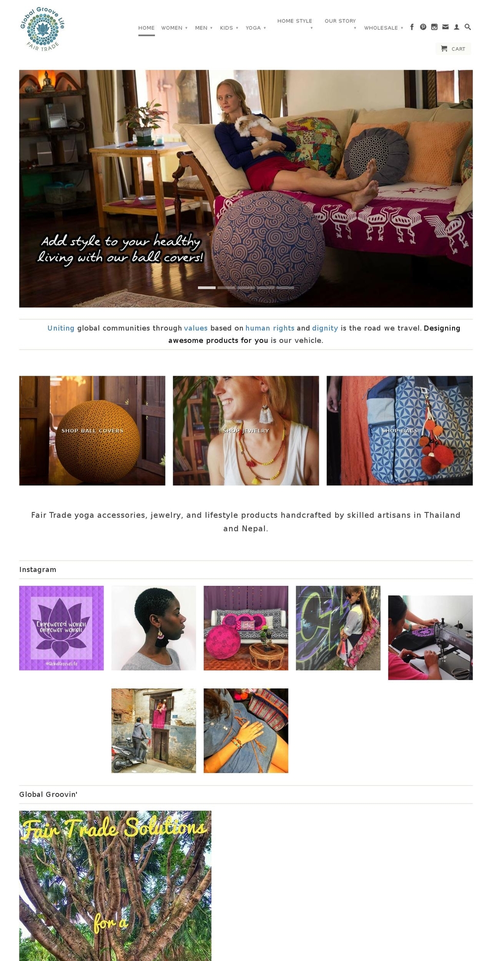 Current Retina v3.2 Shopify theme site example globalgrooveyoga.com